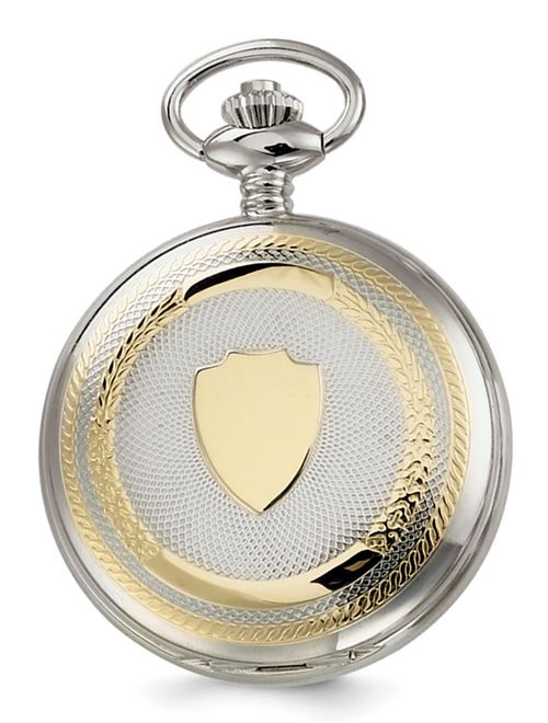 Charles-Hubert Paris Men's Lex & Lu Charles Hubert Two-tone Gold Finish Double Cover Pocket Watch XWA2760