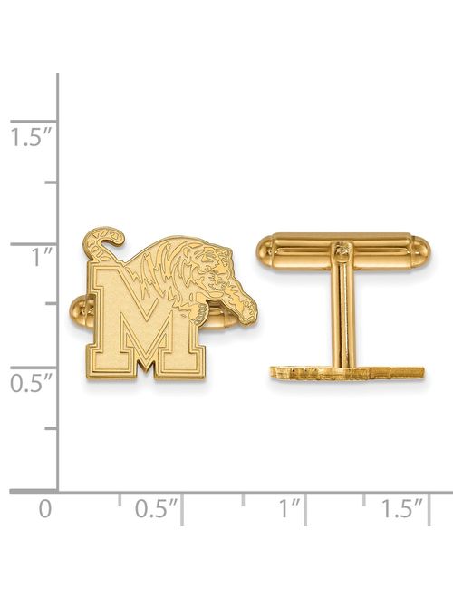 Solid 14k Yellow Gold University of Memphis Cuff Link