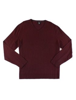 new port heather red mens size 2xl pullover knit v-neck sweater