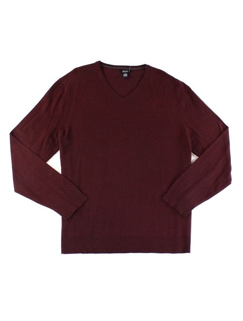 alfani new port heather red mens size 2xl pullover knit v-neck sweater