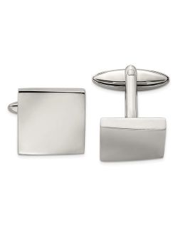 Roy Rose Jewelry CHISEL Stainless Steel Polished Cuff Links