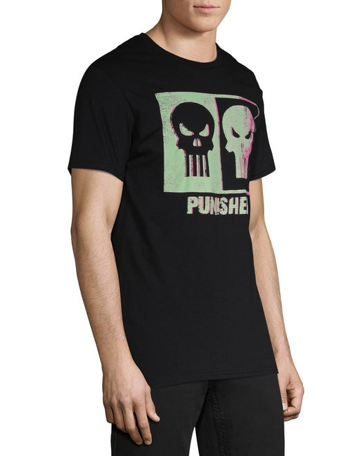 Men's and Big Men's Marvel Punisher Double Vision Graphic T-shirt
