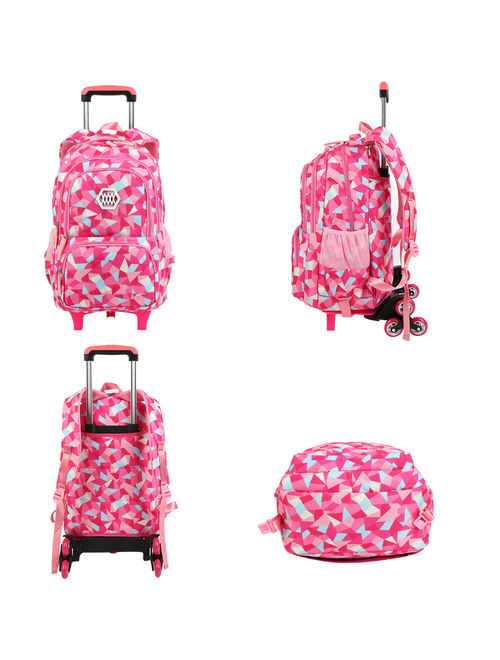 VBIGER Girls Rolling Backpack Wheeled Backpack Trolley School Bag Travel Luggage