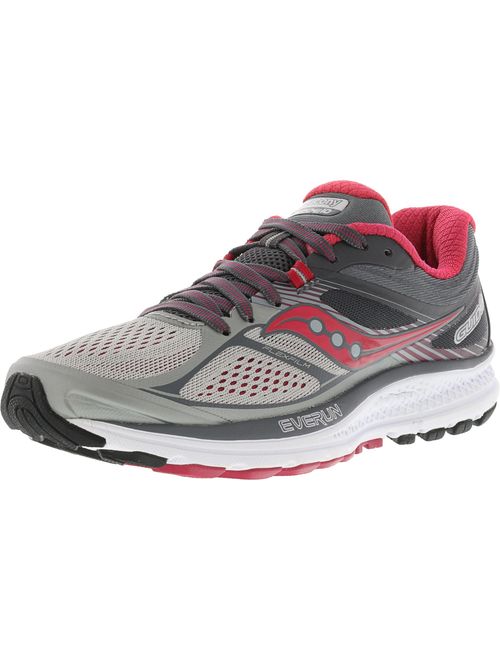 SAUCONY GUIDE 10 RUNNING SHOE WOMEN'S S10350-2 SILVER/BERRY MEDIUM,US SIZE 6
