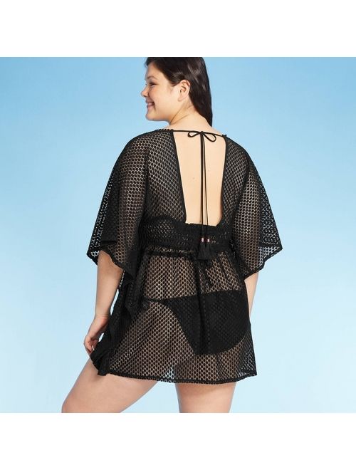 Women's Crochet Cut Out Back Cover Up Dress - Xhilaration