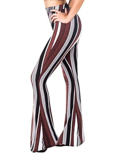 High Waisted Flare Palazzo Wide Leg Pants | Printed & Solid | Reg & Plus