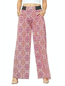 Premium Women's Palazzo Pants with Pockets - High Waist - Solid and Printed Designs