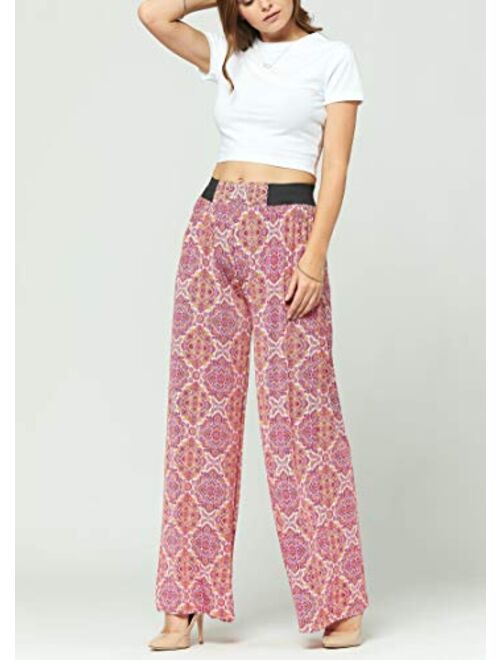 Premium Women's Palazzo Pants with Pockets - High Waist - Solid and Printed Designs