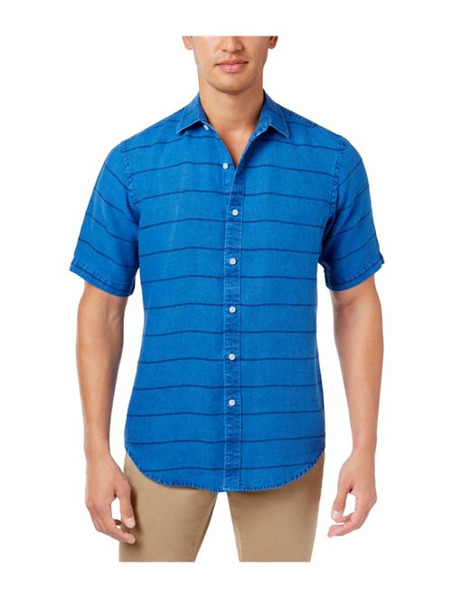 Club Room Mens Garment Dyed Button Up Shirt