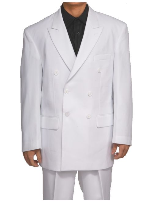Mens White Double Breasted (DB) Dress Suit - Includes Jacket & Pants