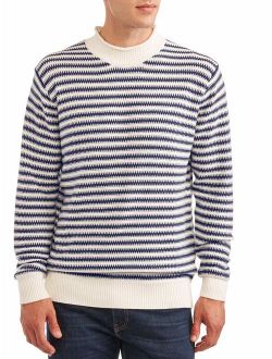 Men's and Big Men's Stripe Sweater, up to Size 3XL