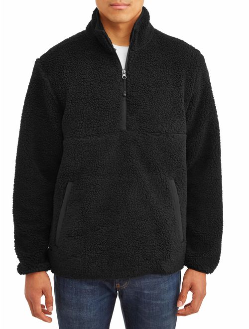 George Men's and Big Men's Boucle Half Zip Sweater, up to Size 5XL