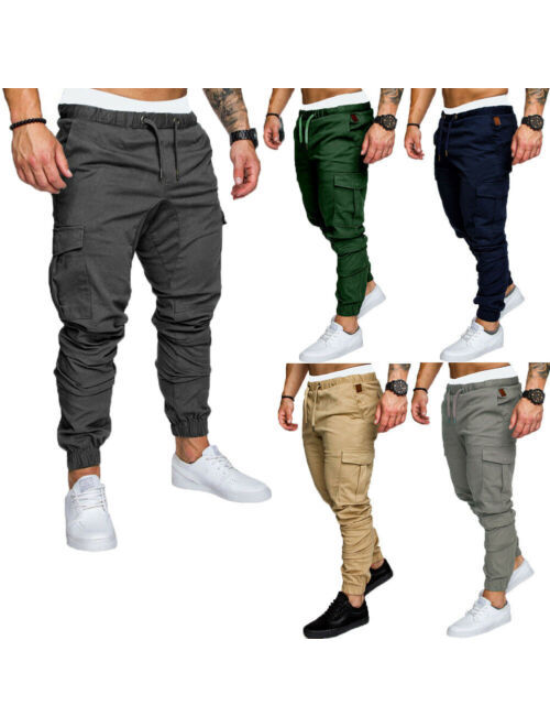 Multi-pockets Training Overalls Pantalones Tactical Straight Cargo Pants Trouser