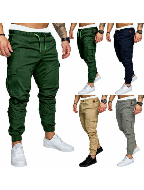 Multi-pockets Training Overalls Pantalones Tactical Straight Cargo Pants Trouser