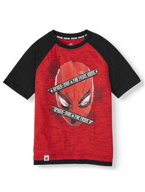 Marvel Spider-Man Short Sleeve Graphic Two-Tone T-Shirt