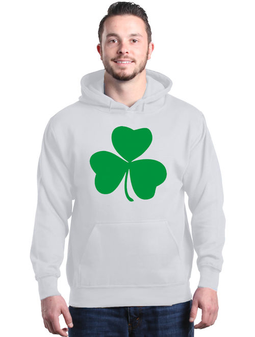 Shop4Ever Men's Lucky Irish Shamrock Clover St. Patrick's Day Hooded Sweatshirt Hoodie
