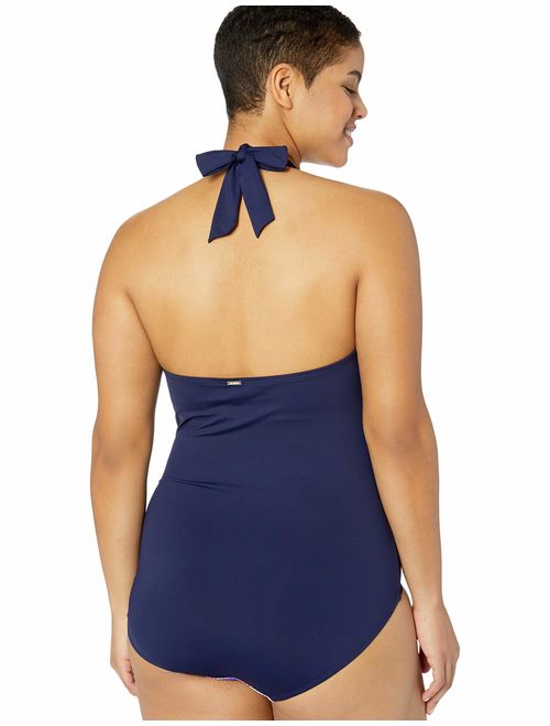 Anne Cole Women's Plus-Size Striped One Piece Sexy Swimsuit