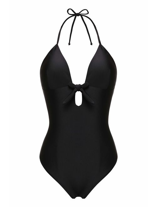 Women's One Piece Swimsuit with Built in Bra Plus Size Beach Swimwear Bathing Suit