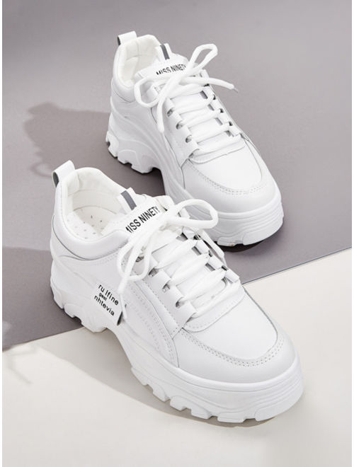 Shein Lace-up Front Chunky Sneakers