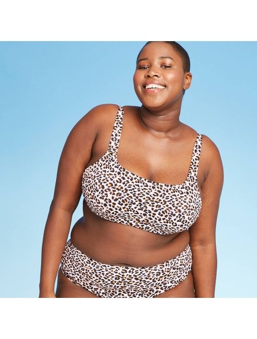 Women's Plus Size Bikini Swim Top - Xhilaration Animal Print