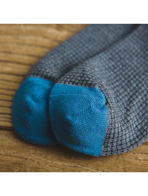Men's 100% Cotton Knitted Socks for Working and Casual &Mens All-season Tube Crew Socks(Pack of 5)