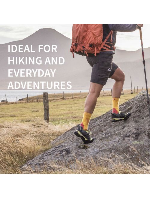 Merino Wool Hiking & Walking Socks for Men, Women & Kids, Trekking, Outdoor, Cushioned, Breathable 3 Pack