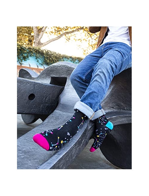 Socks n Socks-Mens 5pair Luxury Colorful Cotton Fun Novelty Dress Socks Gift Box