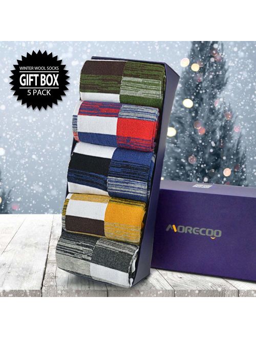 Men's Dress Socks Cotton Dress Socks for Men 5 Pack Fashion Argyle Patterned Style Socks & Striped Business Comfy Socks