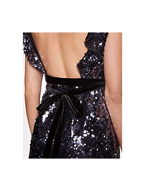 Free People Womens Sequined Mini Party Dress
