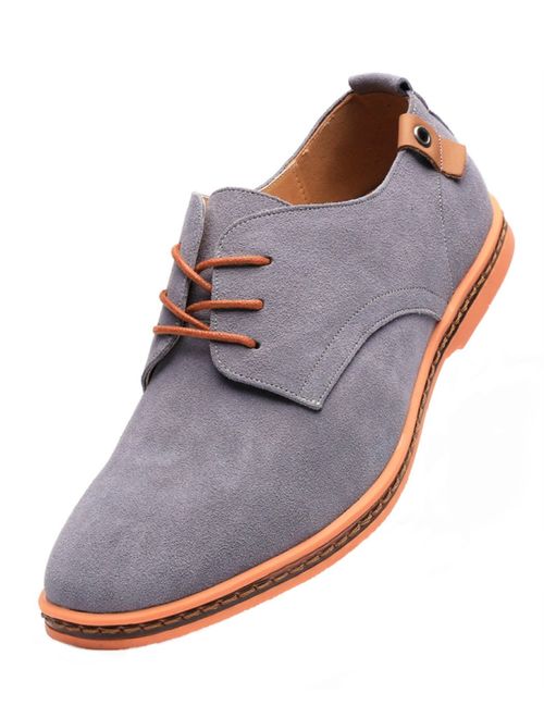 DADAWEN Men's Leather Oxfords Formal Slip on Business Dress Shoes