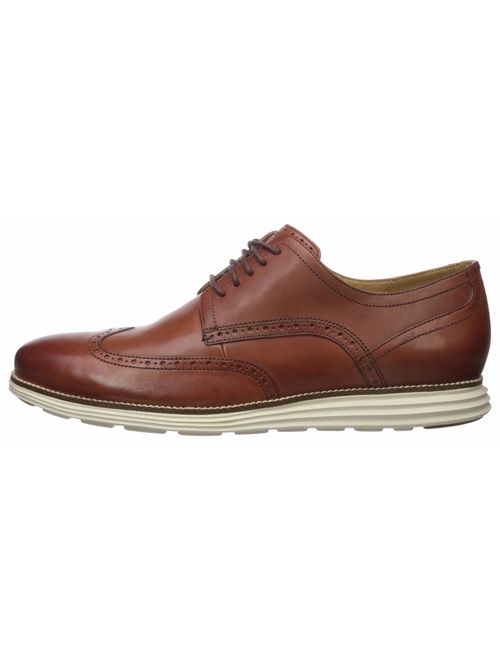 Cole Haan Men's Original Grand Shortwing Oxford Shoe, Woodbury Leather/Ivory, 7.5 Medium US