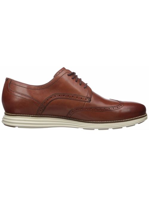 Cole Haan Men's Original Grand Shortwing Oxford Shoe, Woodbury Leather/Ivory, 7.5 Medium US
