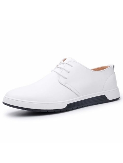 ZZHAP Men's Casual Oxford Shoes Breathable Flat Fashion Sneakers