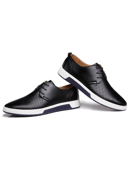 ZZHAP Men's Casual Oxford Shoes Breathable Flat Fashion Sneakers 