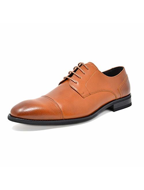 Bruno Marc Men's Oxford Dress Shoes Wingtip Genuine Leather Formal Shoes