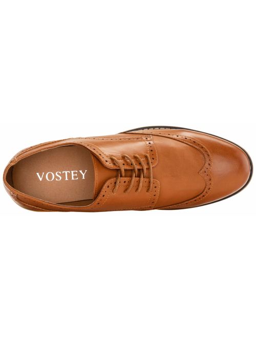 Vostey Men's Dress Shoes Leather Casual Dress Shoes for Men Leather Business Oxford Shoes for Men