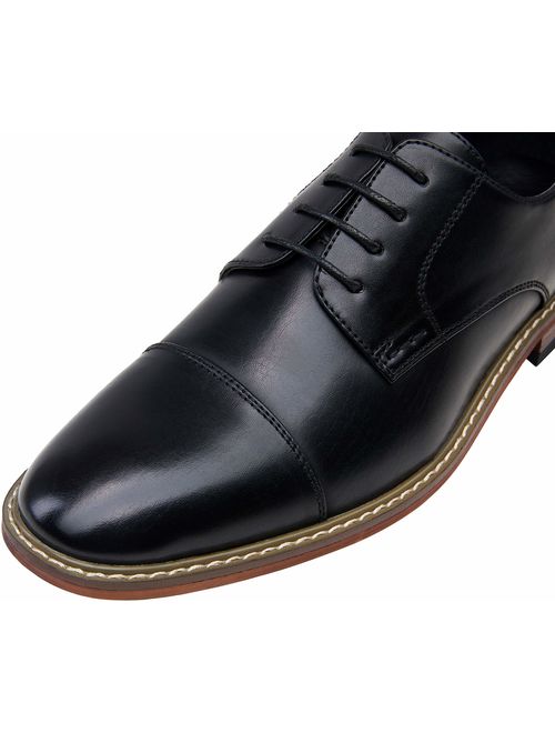 VOSTEY Men's Oxford Classic Business Derby Formal Dress Shoes for Men