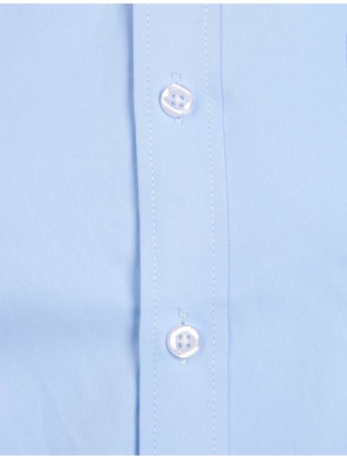 ZEROYAA Men's Long Sleeve Dress Shirt Solid Slim Fit Casual Business Formal Button Up Shirts with Pocket