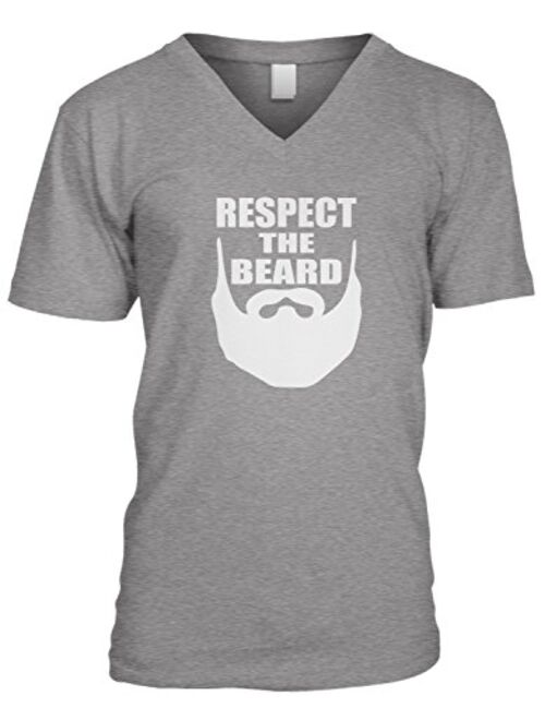 Amdesco Men's Respect The Beard V-Neck T-Shirt