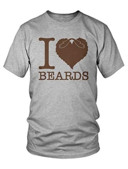 Amdesco Men's I Love Beards T-Shirt