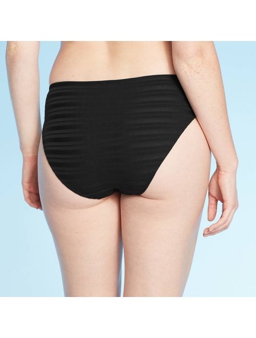 Women's Ribbed Hipster Bikini Bottom - Xhilaration Black