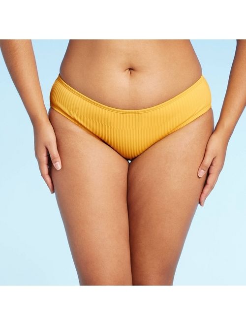 Women's Ribbed Cheeky Hipster Bikini Bottom - Xhilaration Yellow