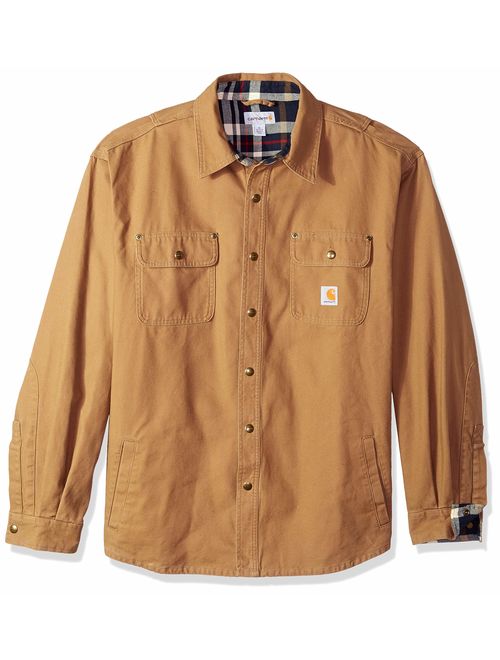 Carhartt Men's Weathered Canvas Snap Front Shirt Jacket