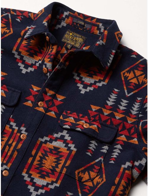 Lucky Brand Men's Long Sleeve Button Up Printed Humbolt Workwear Shirt