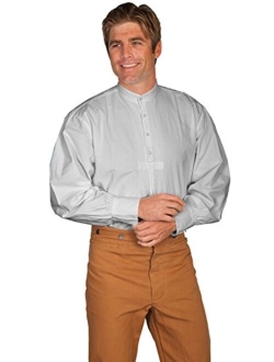 Wahmaker Men's Wahmaker Pleated Front Puffed Sleeve Shirt - 500020 Wht