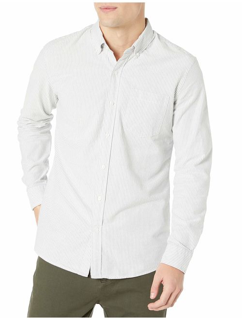 Amazon Brand - Goodthreads Men's Long-Sleeve Striped Oxford Shirt W/Pocket