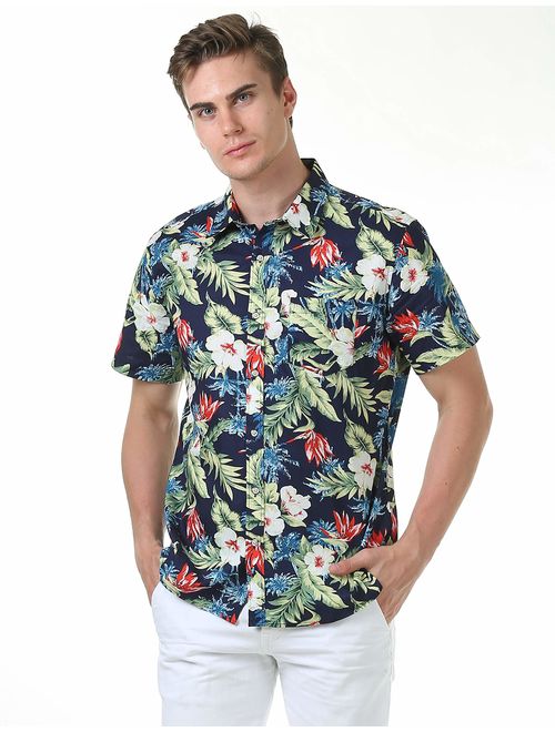 Leisurely Pace Mens Hawaiian Shirt Short Sleeve Beach Aloha Party Shirt ...