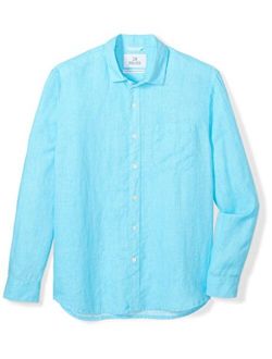 Amazon Brand - 28 Palms Men's Standard-Fit Long-Sleeve 100% Linen Shirt