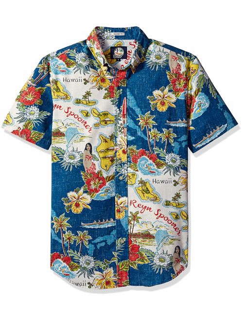Reyn Spooner Men's Status Oceanic Spooner Kloth Tailored Fit Hawaiian Shirt