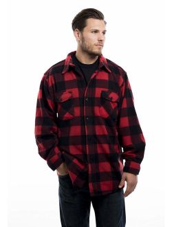 Trailcrest Men's Cotton Long Sleeve Button Down Shirt, Comfortable and Classic Plaid, Color red, Size 3X